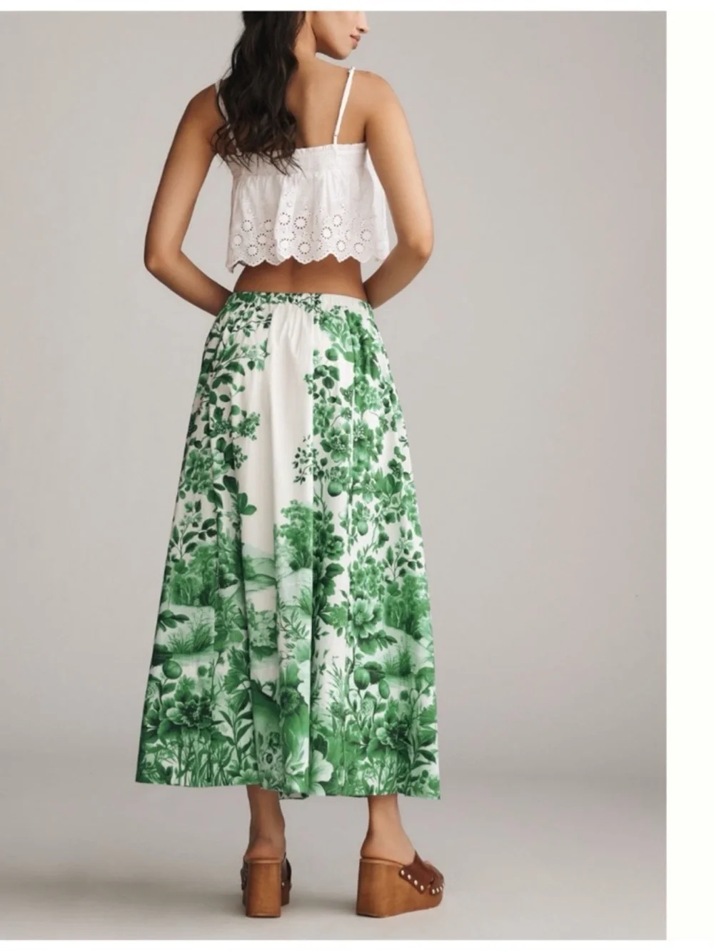 NEW Anthropologie Maeve The Jacie Poplin A-Line Floral Scenic Maxi Skirt, S - Picture 11 of 14